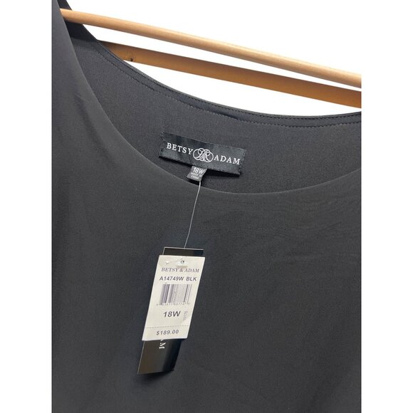 Betsy & Adam Chiffon Capelet Ribbon Sheath Dress - Picture 5 of 8